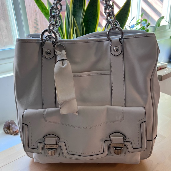 NWOT Vintage white coach bag - Picture 1 of 4